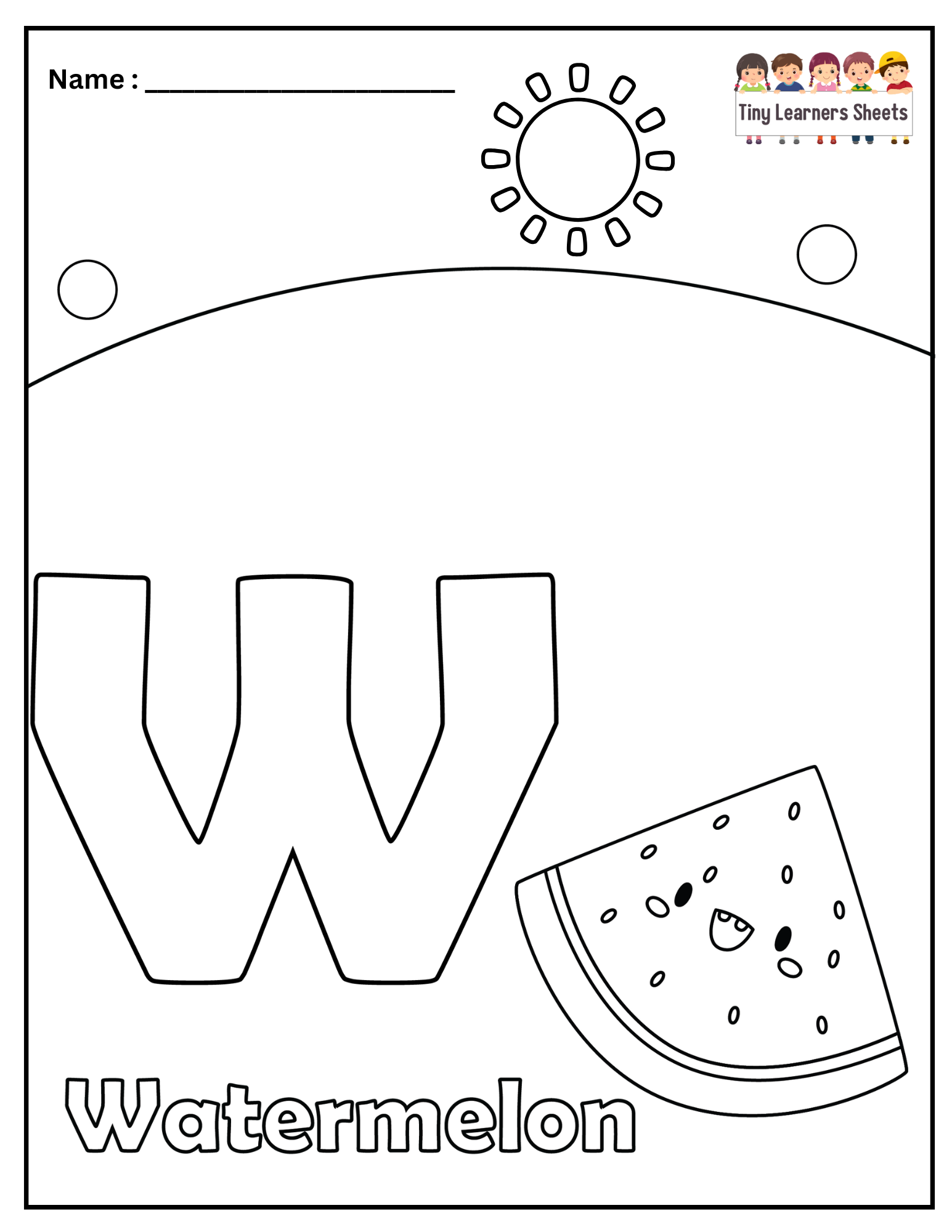 Letter W Coloring Page